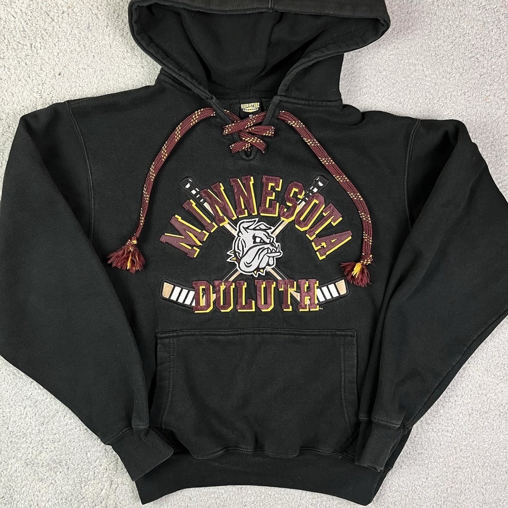 UMD Minnesota Duluth Bulldogs Hockey Hoodie Sweatshirt Adult Small Black
